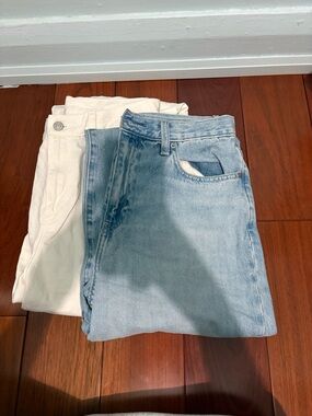 Uniqlo Wide Straight Jeans (Selling as a pair)